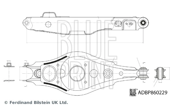 Control/Trailing Arm, wheel suspension